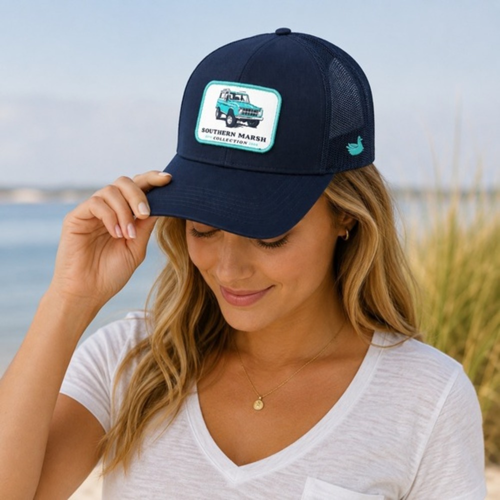 Southern Marsh‎ Navy Mesh Trucker Hat Snapback SUV Patch Cap NWOT